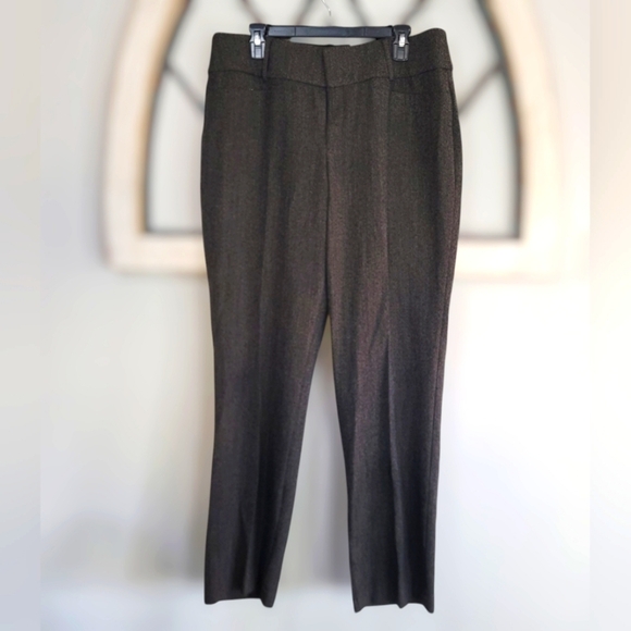 *NWT* Nine West Mid-rise Bootcut Brown Dress Pant Size 14 - Picture 1 of 5